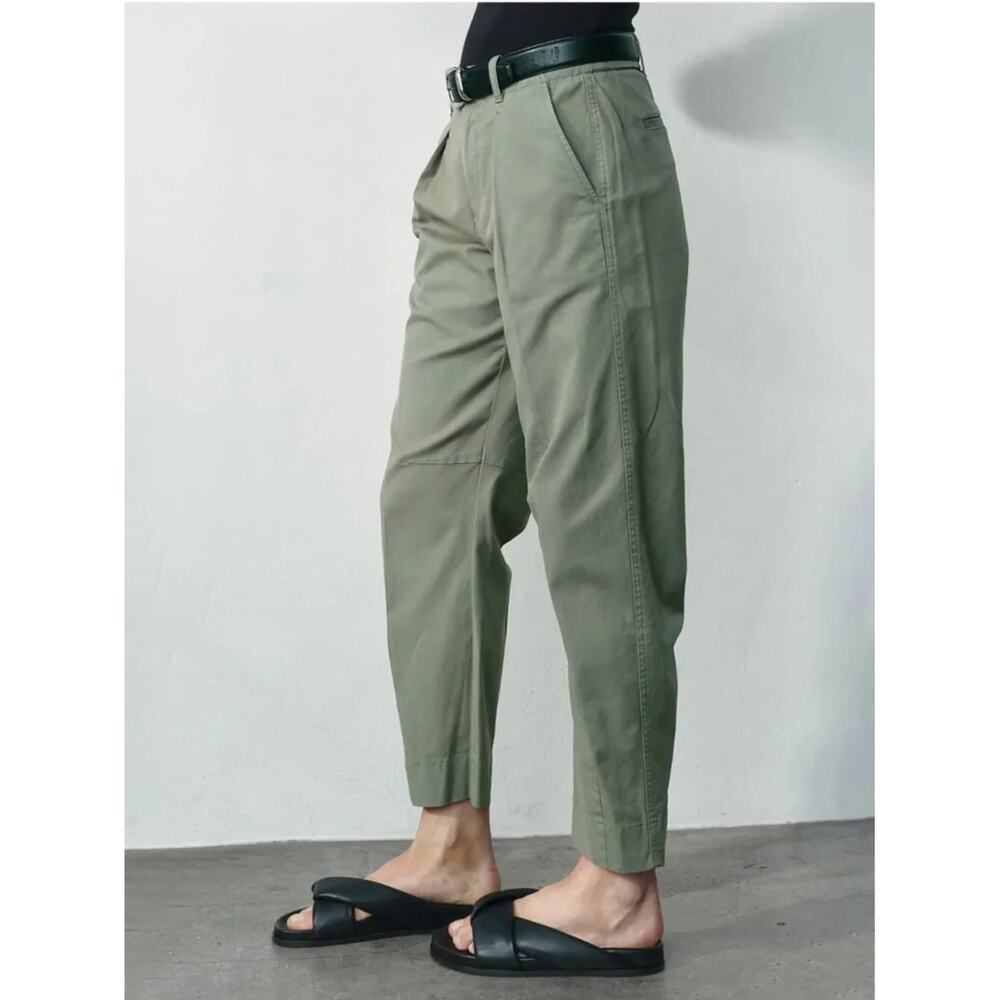 AYR The Bam Baby Barrel Pants Agave Green High Rise Trousers SZ 6